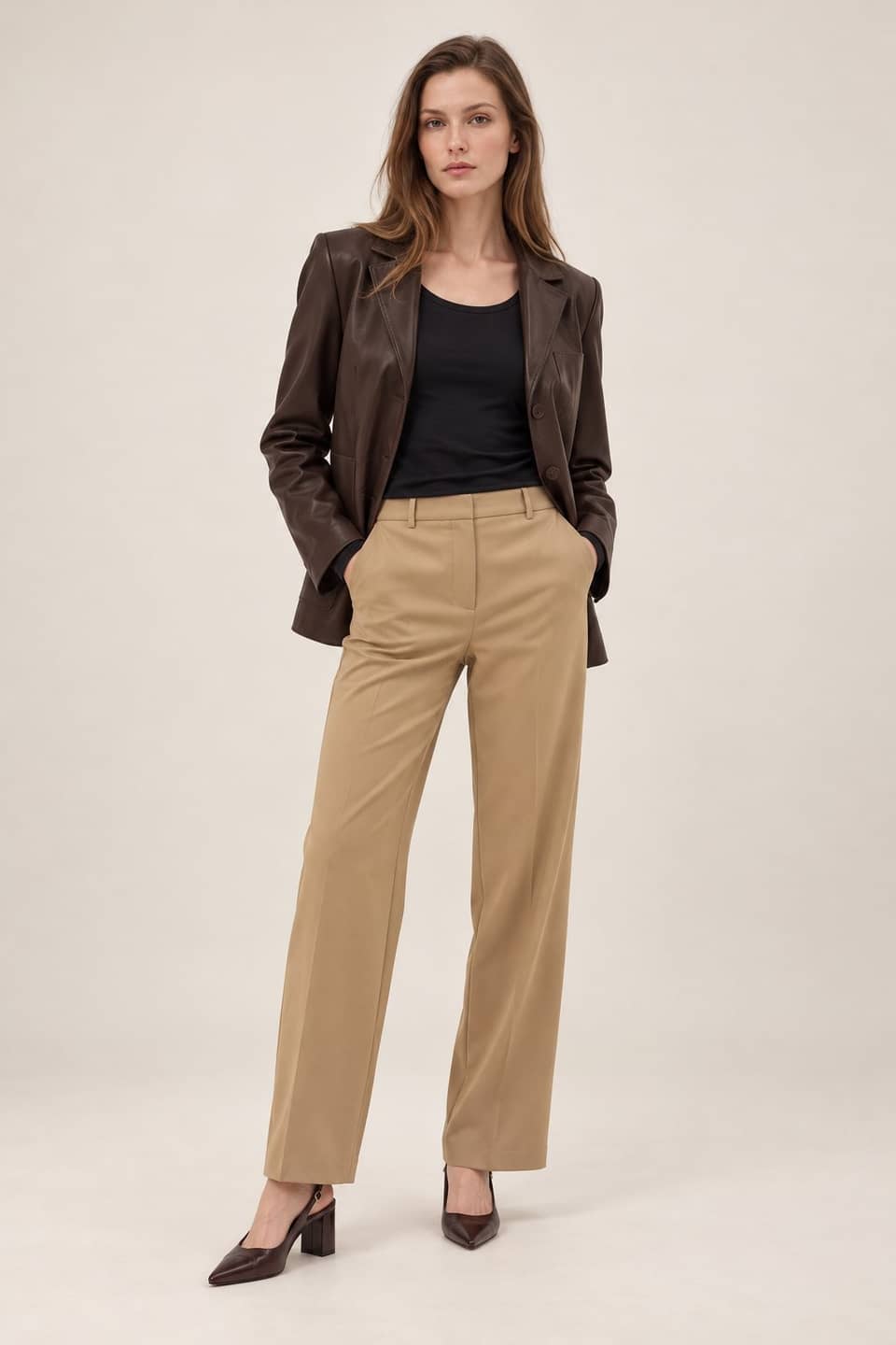 Simulazione AI indossata del look Soft power